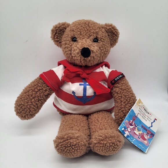 Gund Other - VTG Gund Sailor Gear Teddy Bear Rattle Stuffed Plush Animal 1986 Anchor